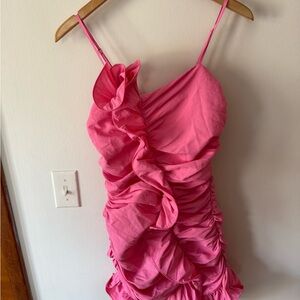 Forever 21 Pink Flamingo Ruffle Mini Dress